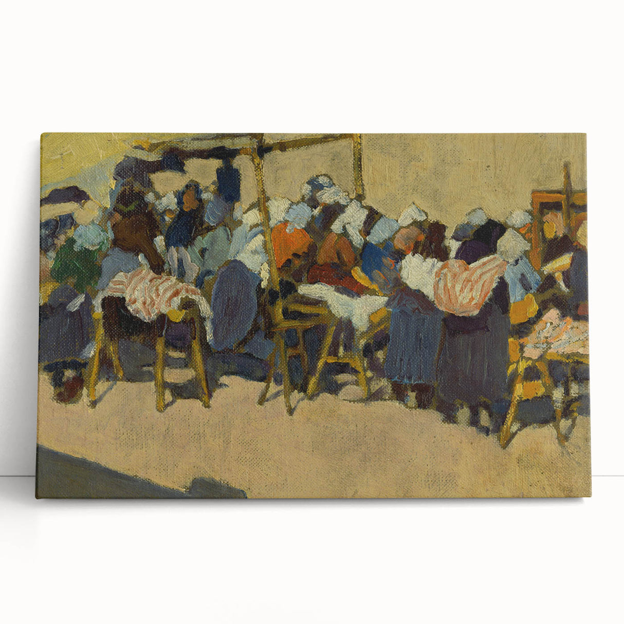 Abstract Market Scene - Modern Wall Art in Minimalist Contemporary Style