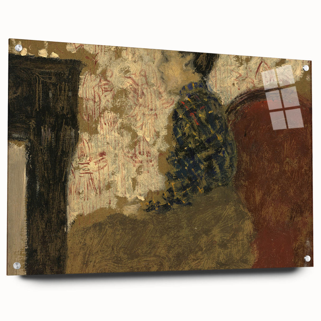 Modern Abstract Portrait - Woman Sitting by the Fireside Wall Art