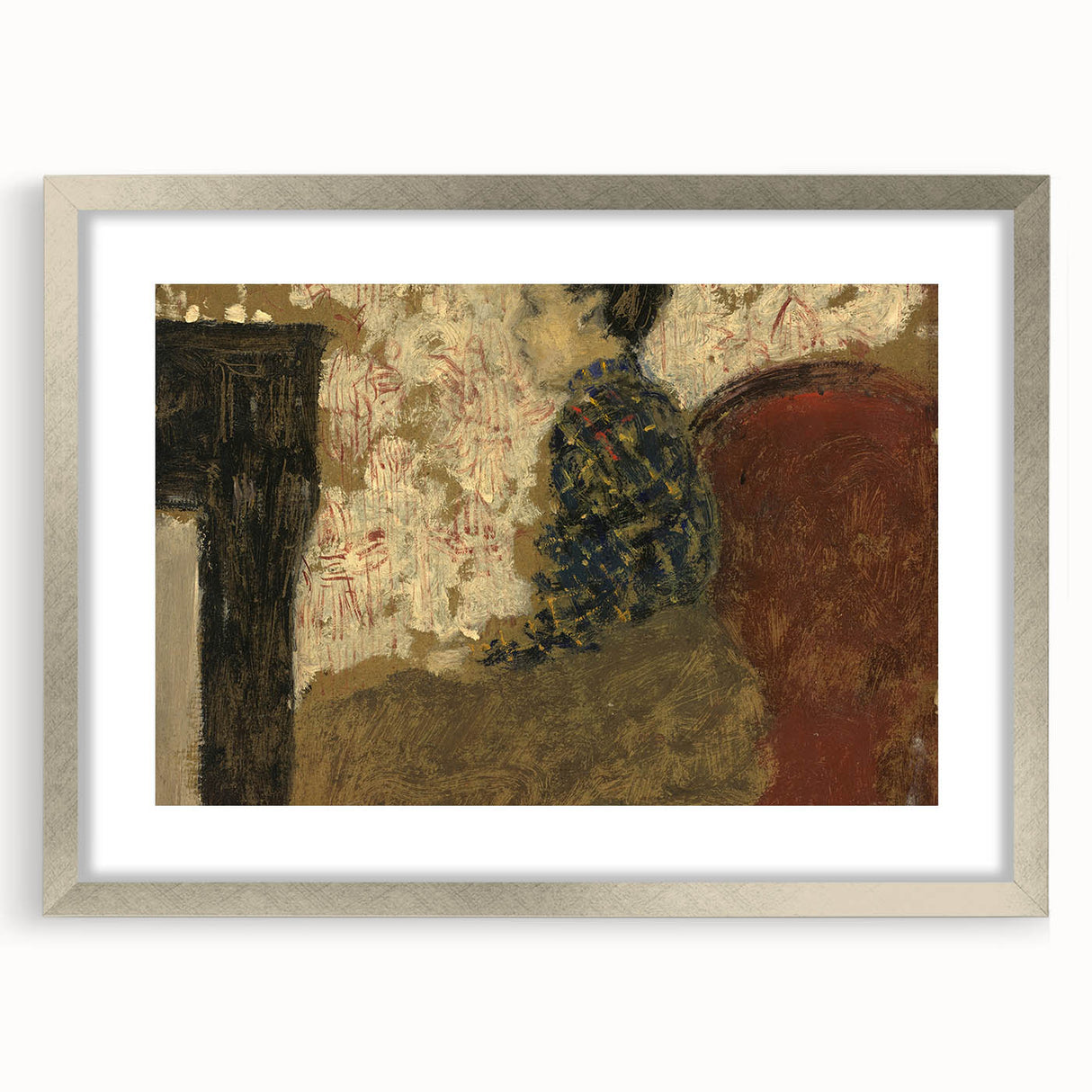 Modern Abstract Portrait - Woman Sitting by the Fireside Wall Art