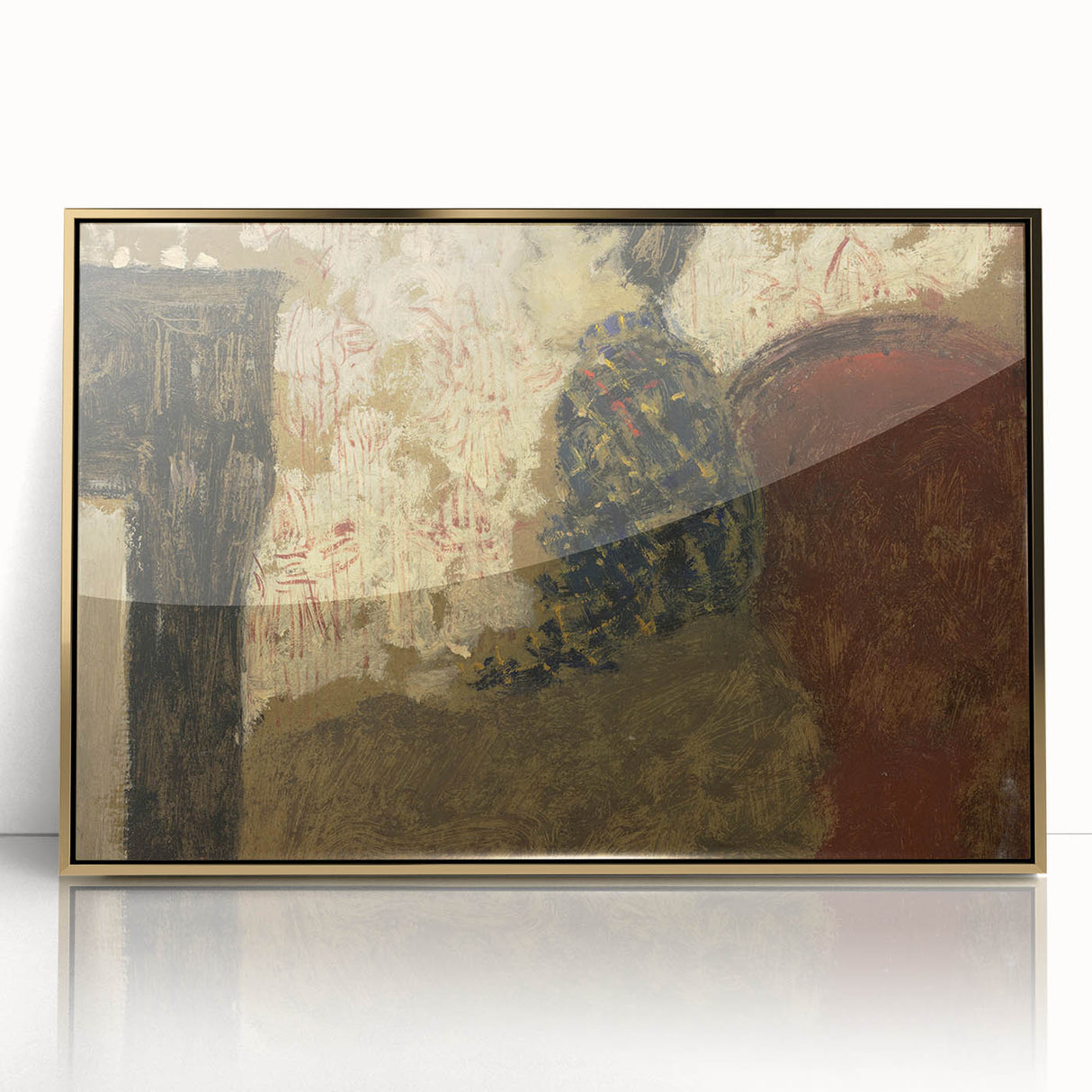 Modern Abstract Portrait - Woman Sitting by the Fireside Wall Art