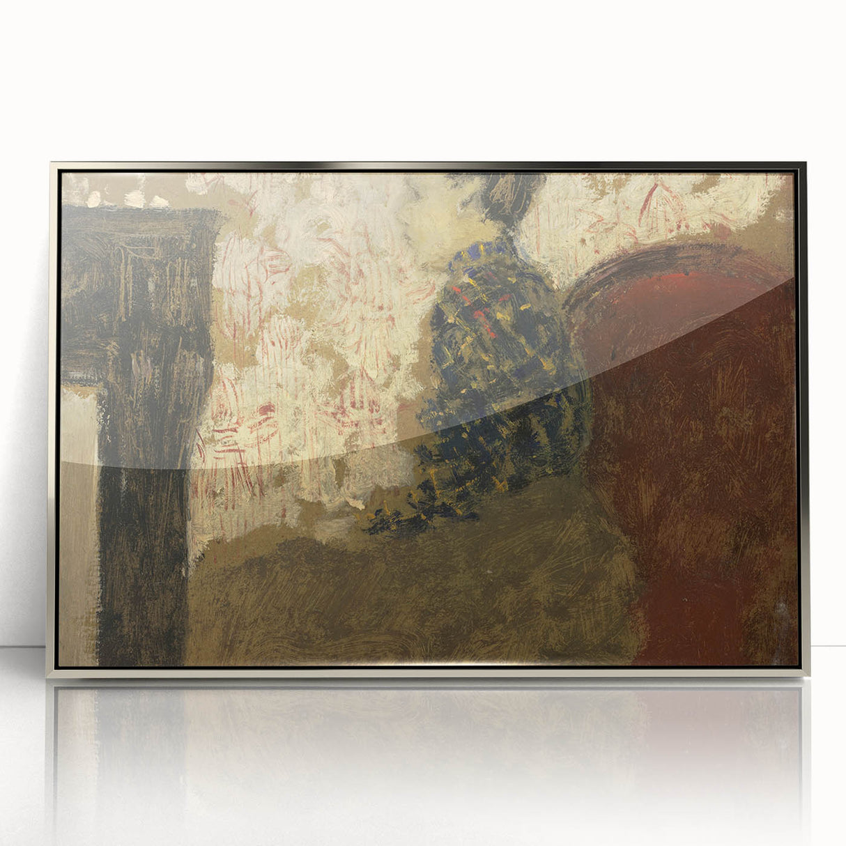 Modern Abstract Portrait - Woman Sitting by the Fireside Wall Art