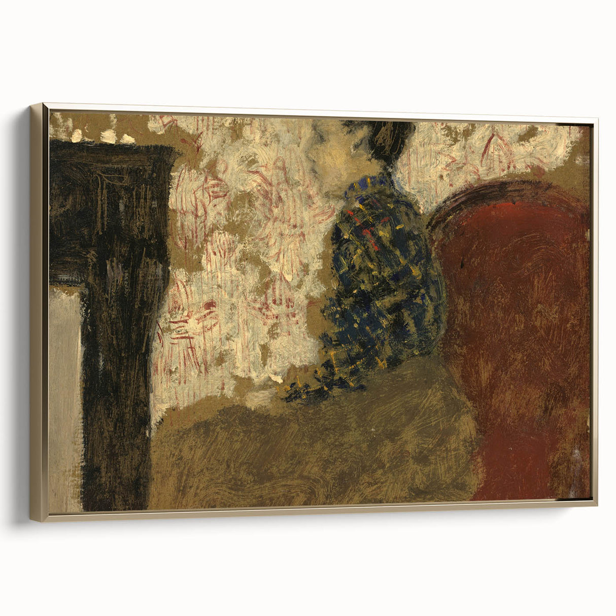 Modern Abstract Portrait - Woman Sitting by the Fireside Wall Art