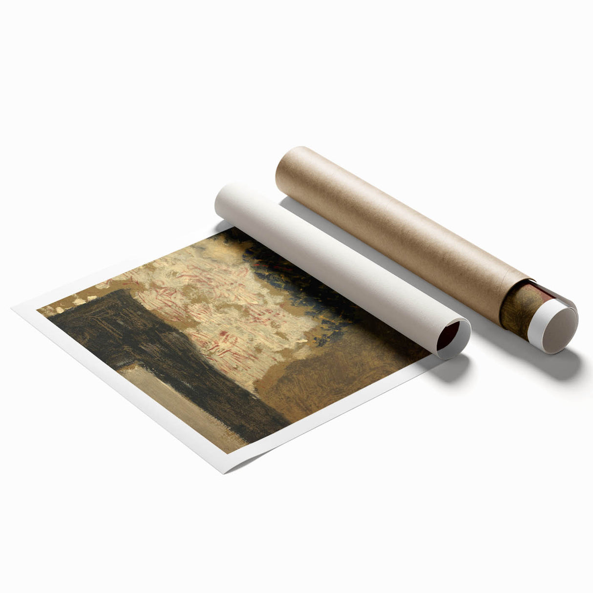 Modern Abstract Portrait - Woman Sitting by the Fireside Wall Art