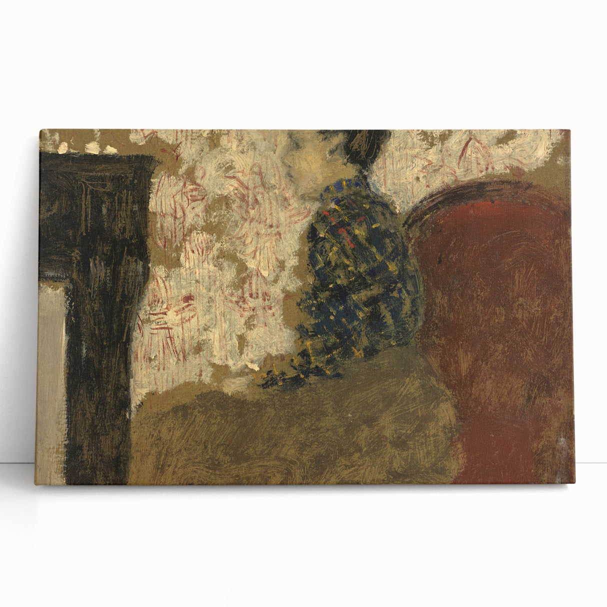Modern Abstract Portrait - Woman Sitting by the Fireside Wall Art