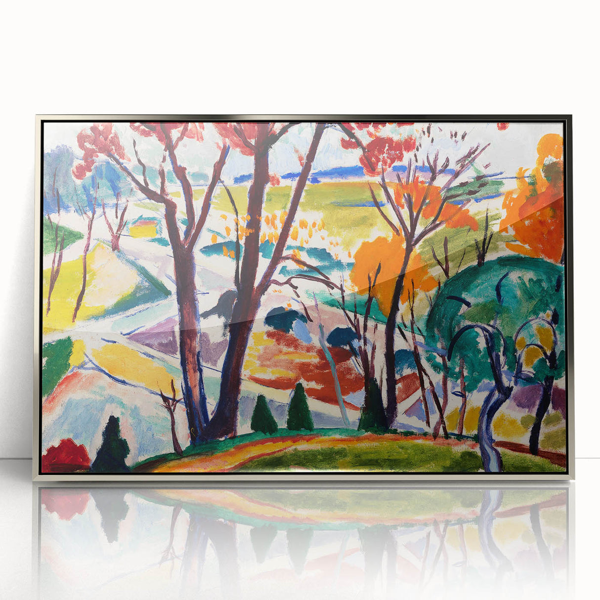 Vibrant Abstract Modern Landscape Wall Art for Contemporary Decor