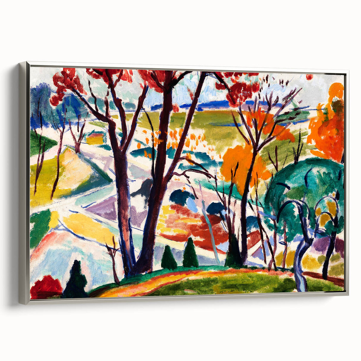 Vibrant Abstract Modern Landscape Wall Art for Contemporary Decor