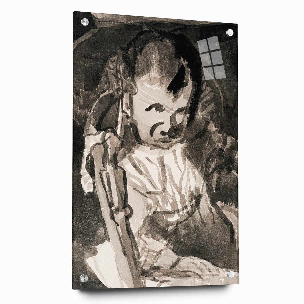 Modern Monochrome Sketch - Paul Klee-Inspired Abstract Wall Art