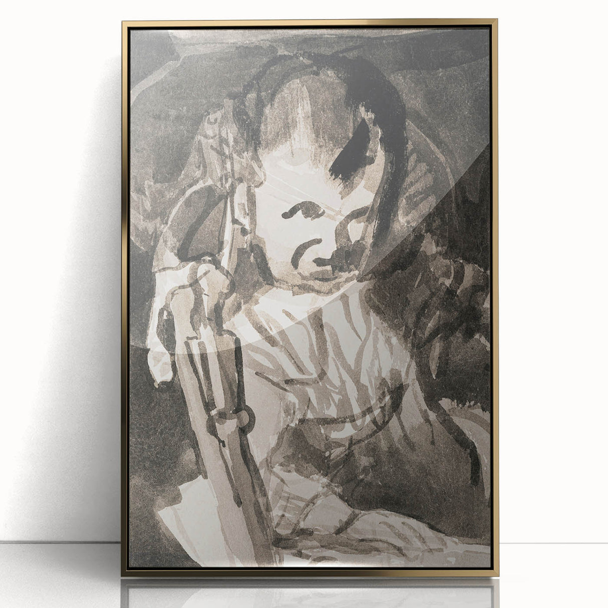 Modern Monochrome Sketch - Paul Klee-Inspired Abstract Wall Art