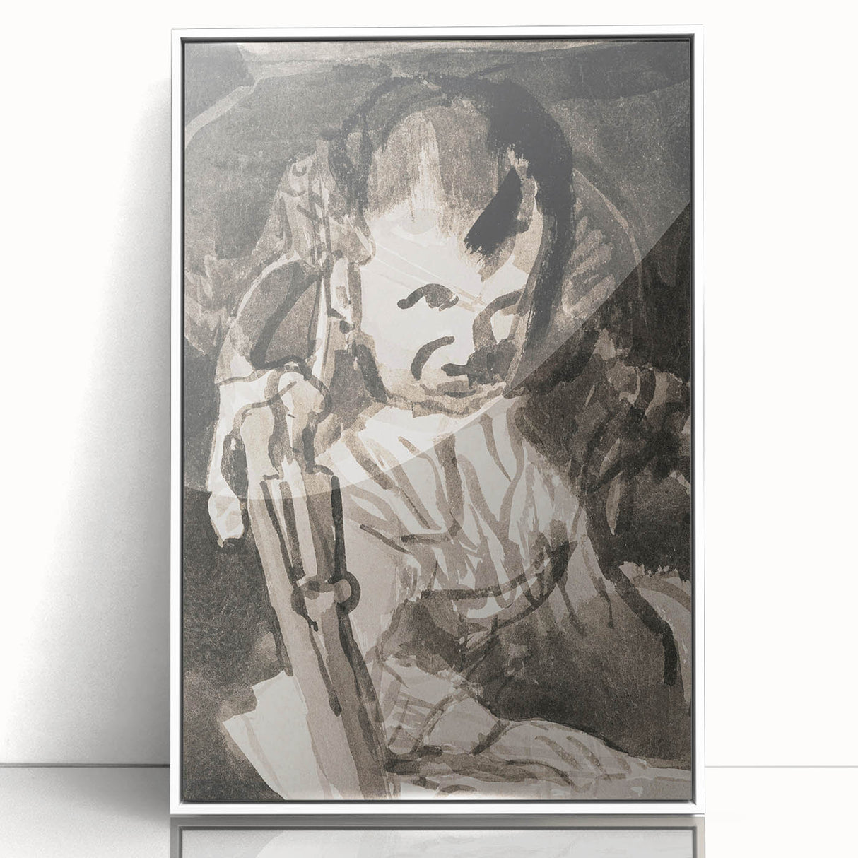 Modern Monochrome Sketch - Paul Klee-Inspired Abstract Wall Art