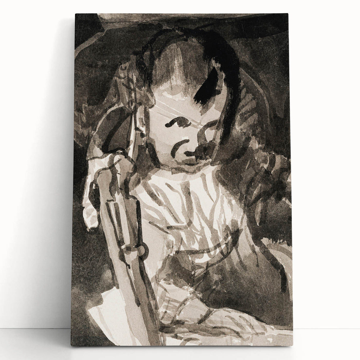 Modern Monochrome Sketch - Paul Klee-Inspired Abstract Wall Art