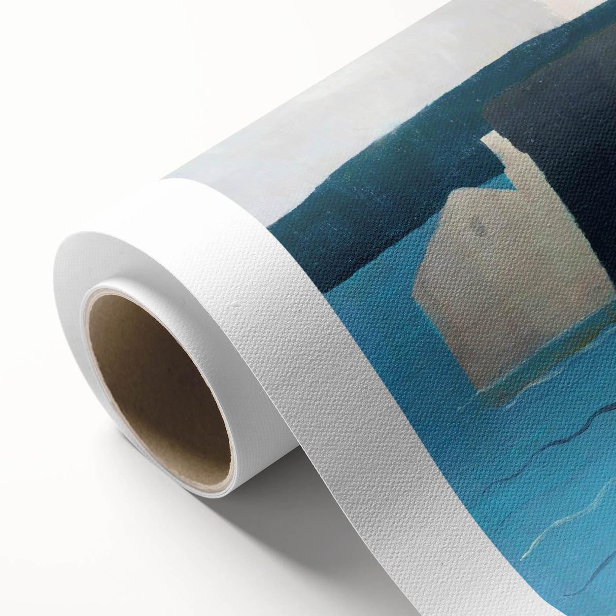 Modern Wall Art: Abstract Waterfront Scene with Bold Minimalist Style