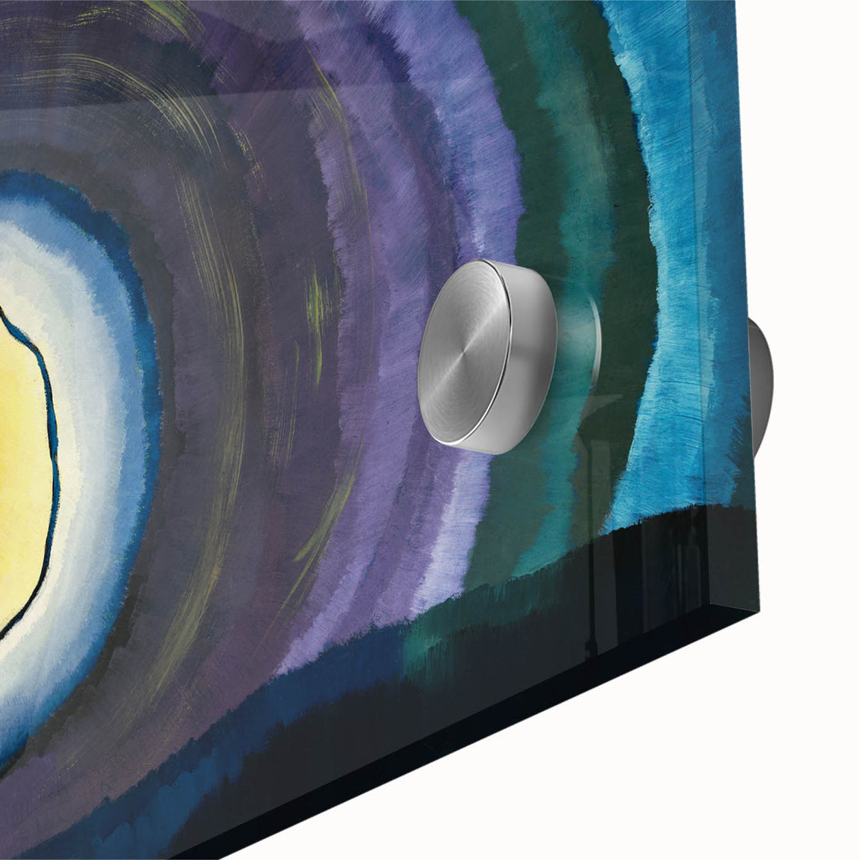 Modern Wall Art: Radiant Abstract Sunrise with Bold Color Layers