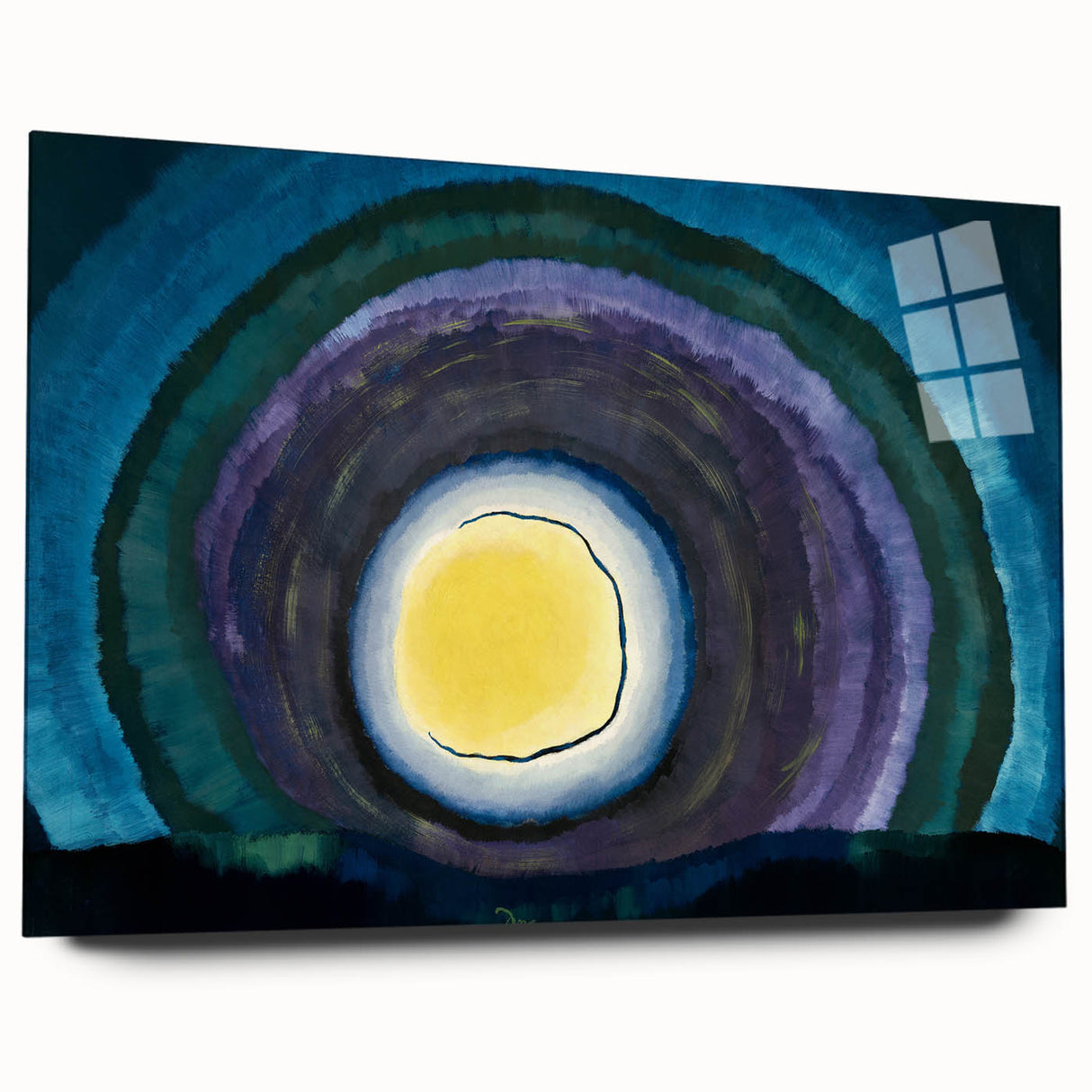 Modern Wall Art: Radiant Abstract Sunrise with Bold Color Layers