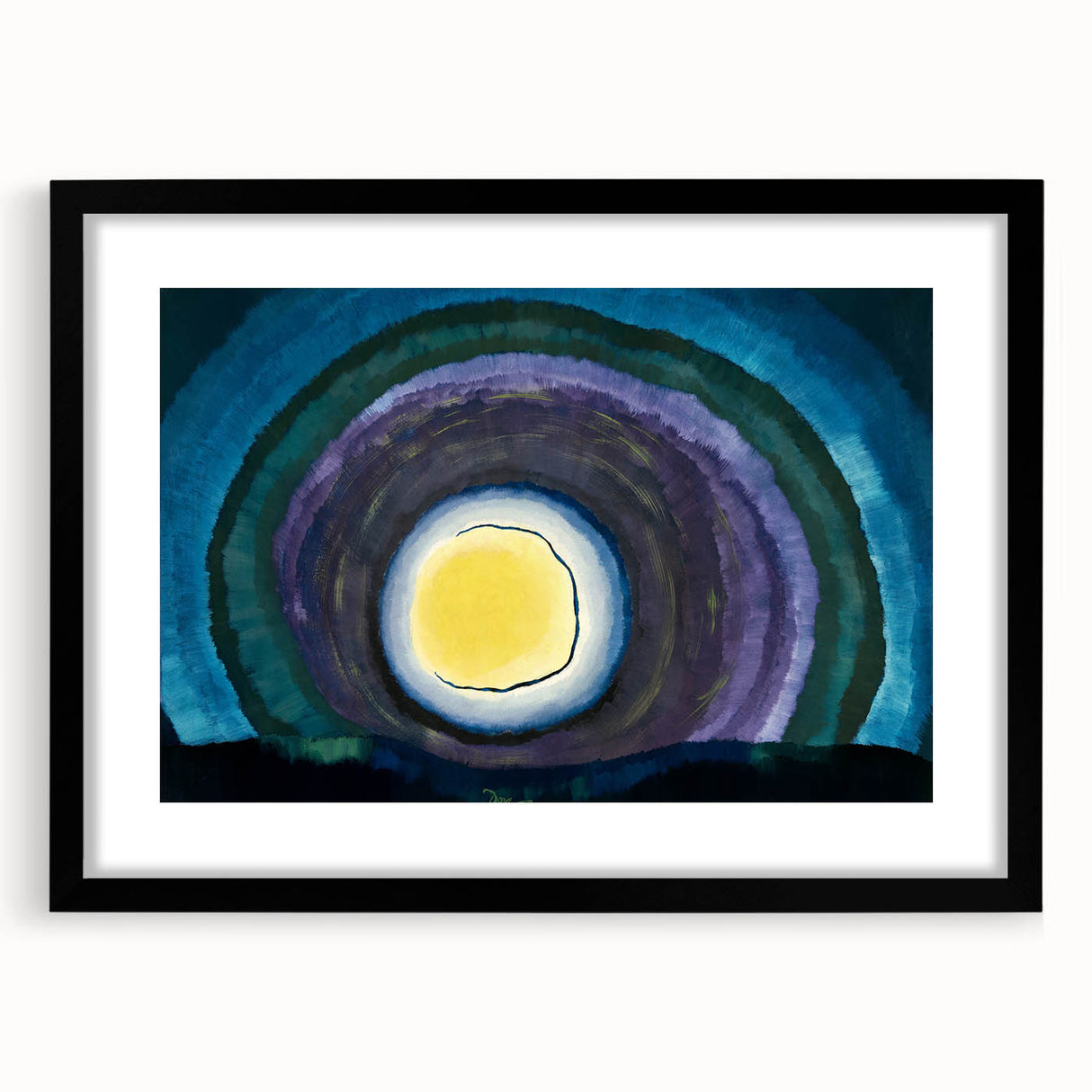 Modern Wall Art: Radiant Abstract Sunrise with Bold Color Layers