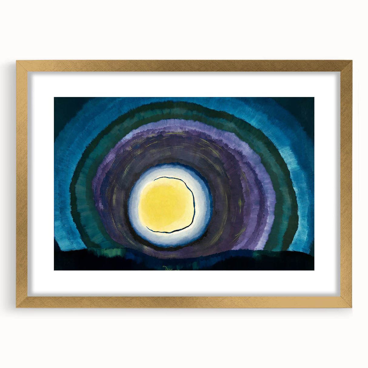 Modern Wall Art: Radiant Abstract Sunrise with Bold Color Layers