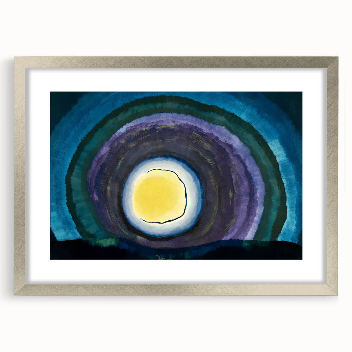 Modern Wall Art: Radiant Abstract Sunrise with Bold Color Layers