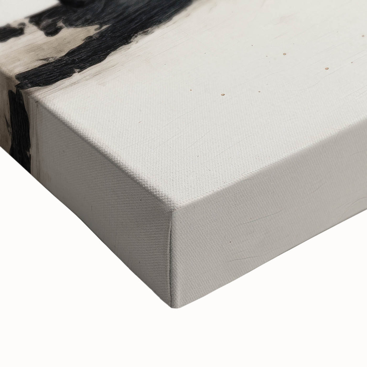 Custom Dining Room Wall Decor – Abstract Black & Beige Canvas