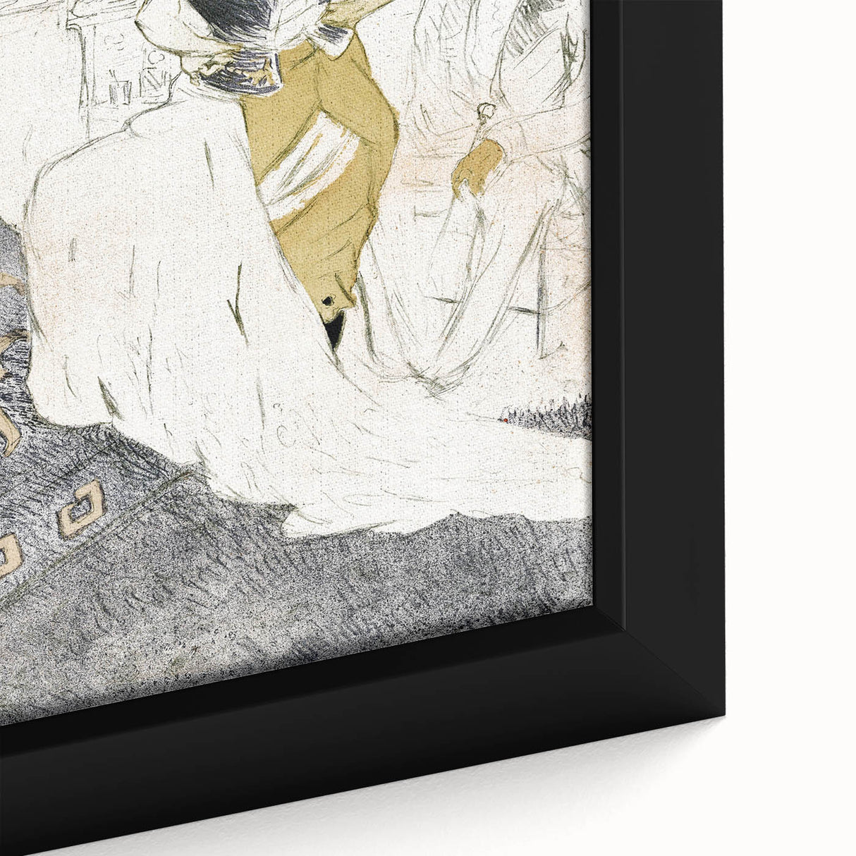 Elegant Sketch Art - Toulouse-Lautrec’s Corset Scene Wall Art
