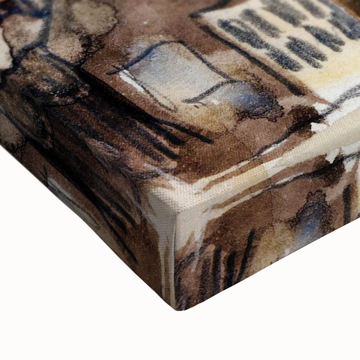 Modern Wall Art: Abstract Railroad Scene with Rustic Urban Charm