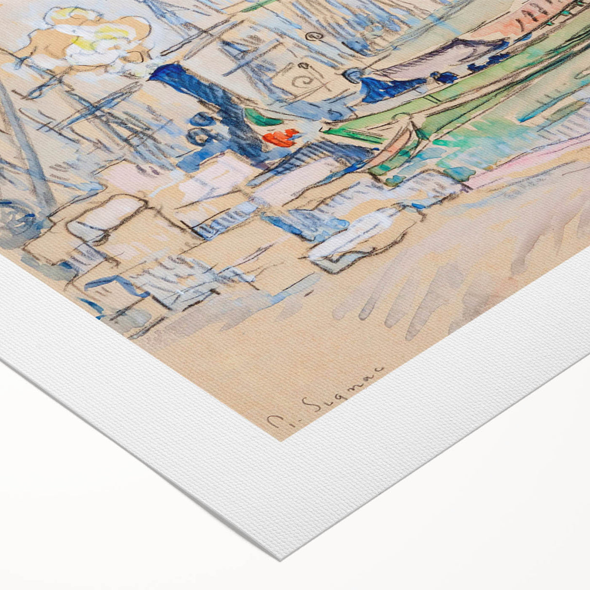 Modern Wall Art: Abstract Nautical Scene of Marseille Harbor