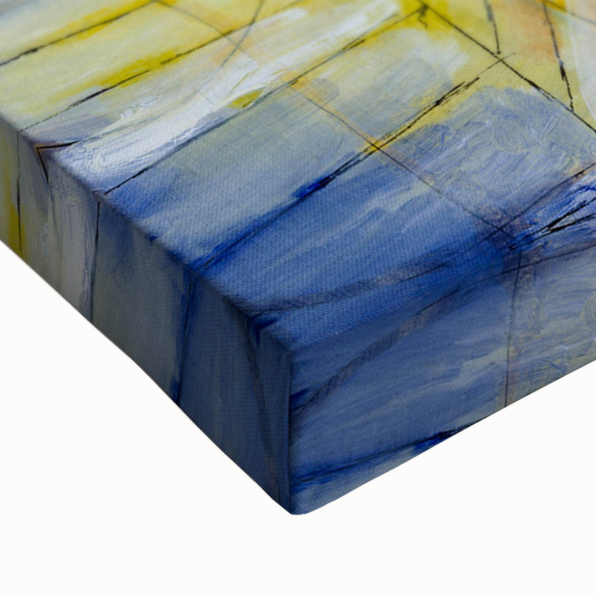 Modern Wall Art: Abstract Geometric Mountain Design with Pastel Tones