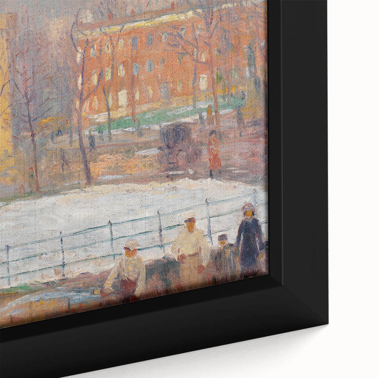 Modern Wall Art: Vibrant Washington Square Scene with Street Cleaners