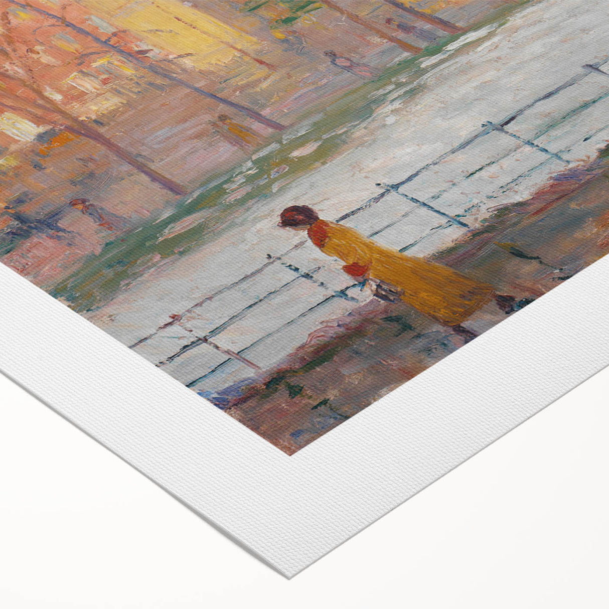 Modern Wall Art: Vibrant Washington Square Scene with Street Cleaners