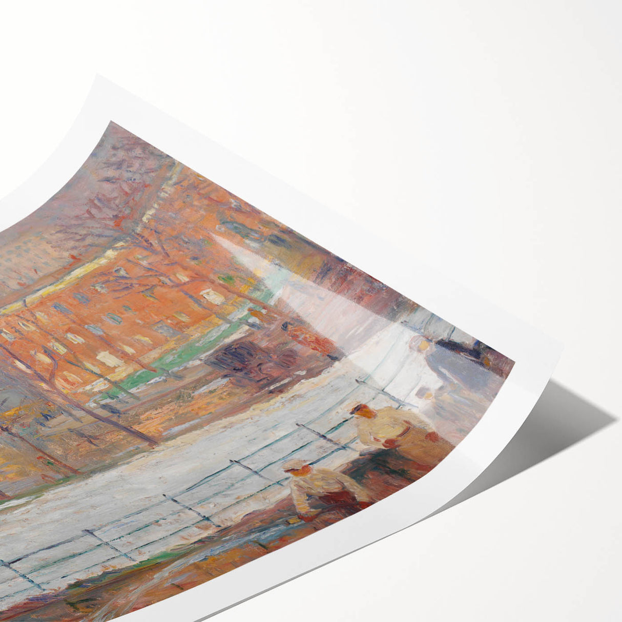 Modern Wall Art: Vibrant Washington Square Scene with Street Cleaners