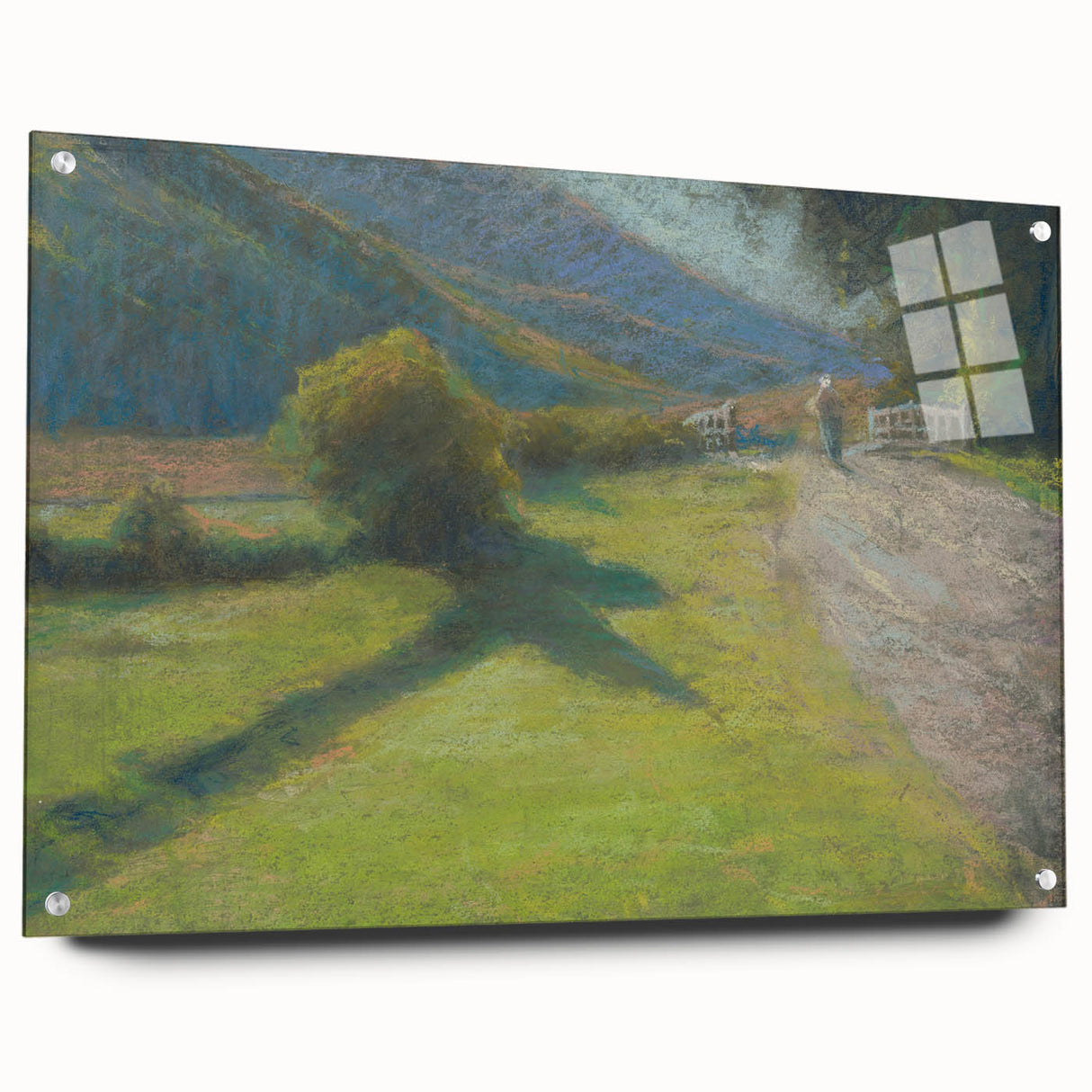Modern Wall Art: Serene Forest Road Scene with Pastoral Charm