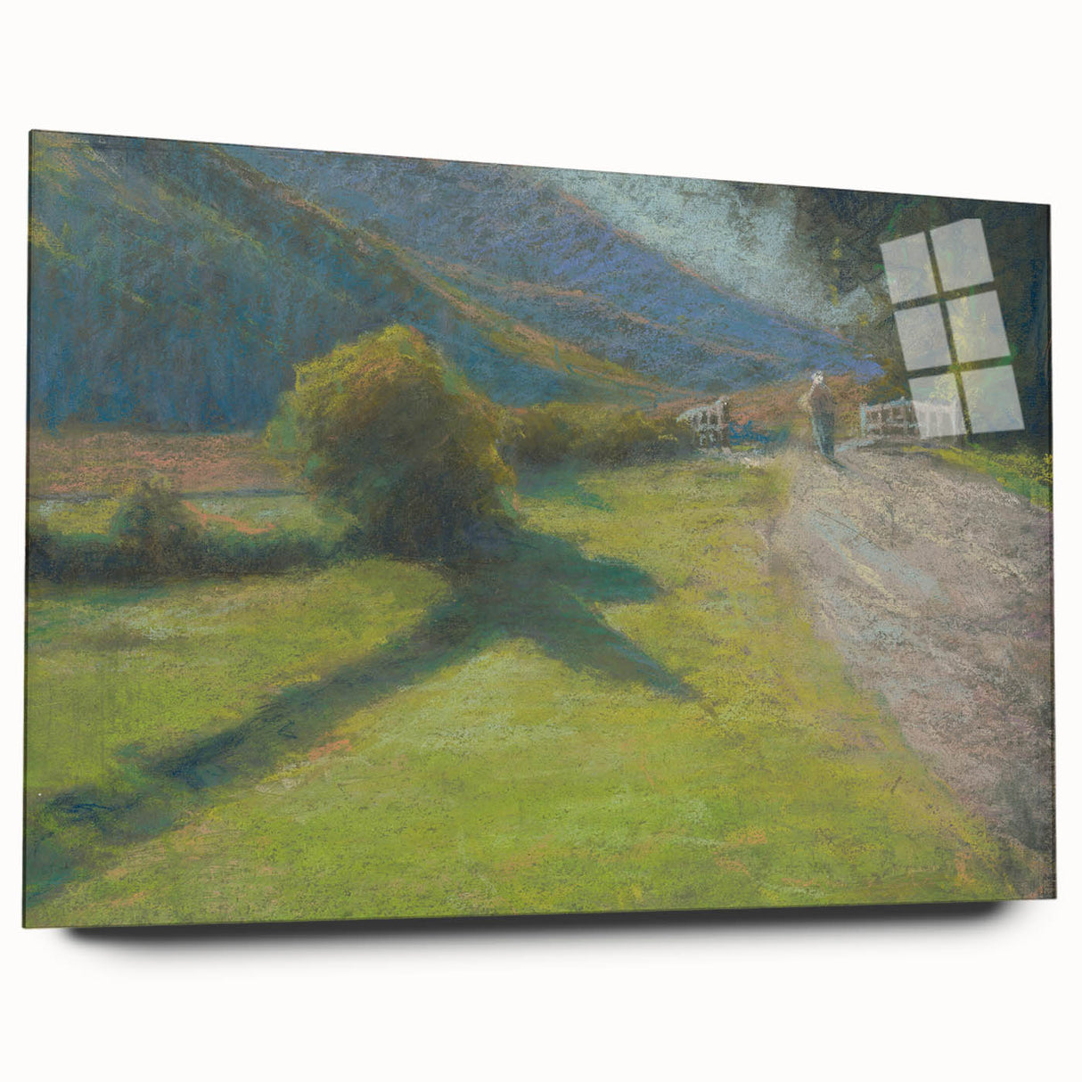Modern Wall Art: Serene Forest Road Scene with Pastoral Charm