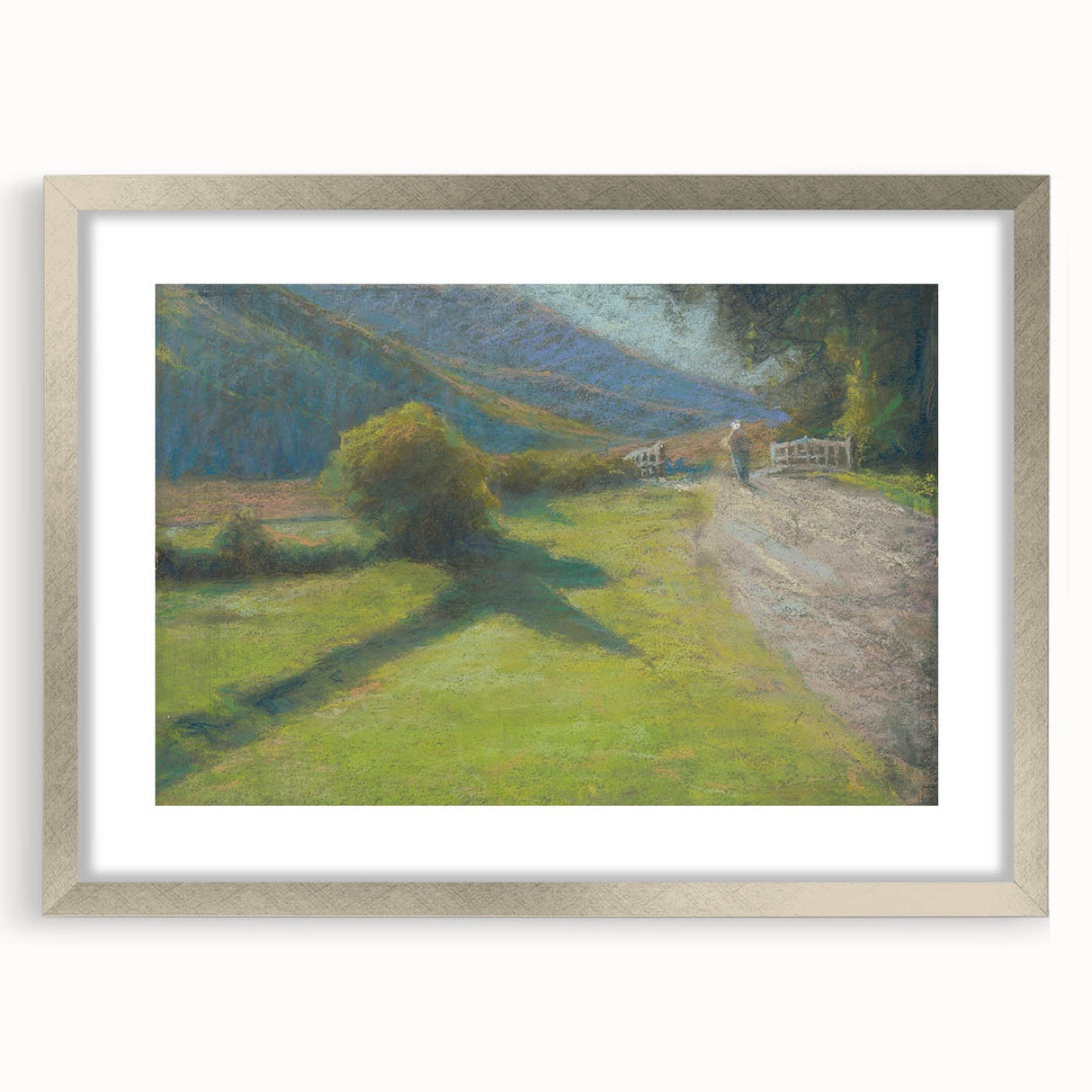 Modern Wall Art: Serene Forest Road Scene with Pastoral Charm