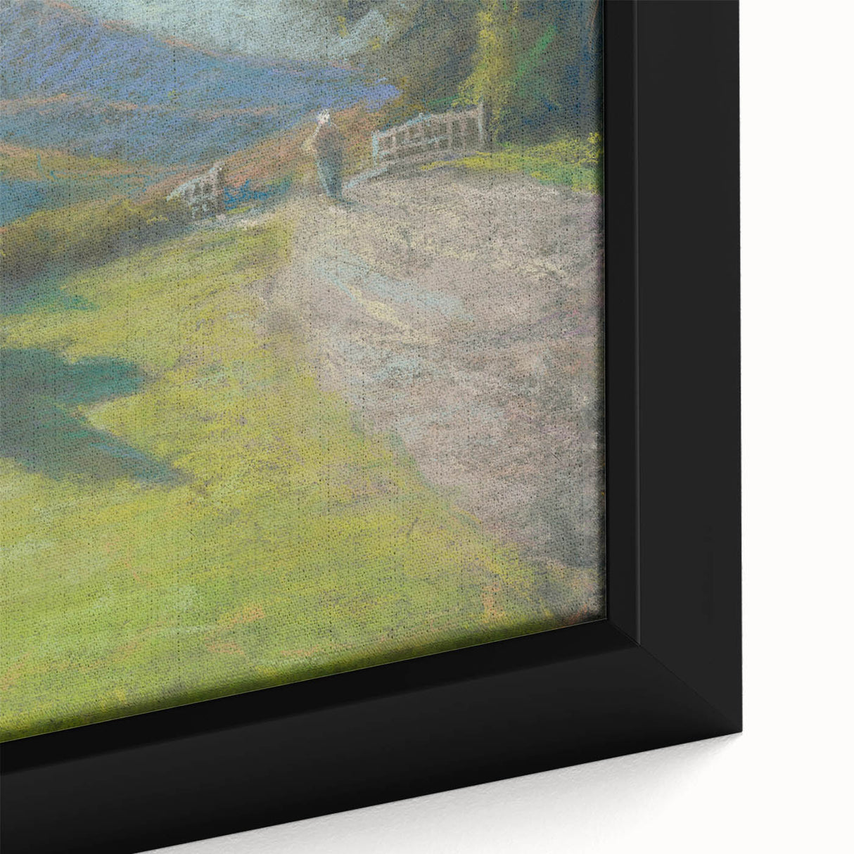 Modern Wall Art: Serene Forest Road Scene with Pastoral Charm