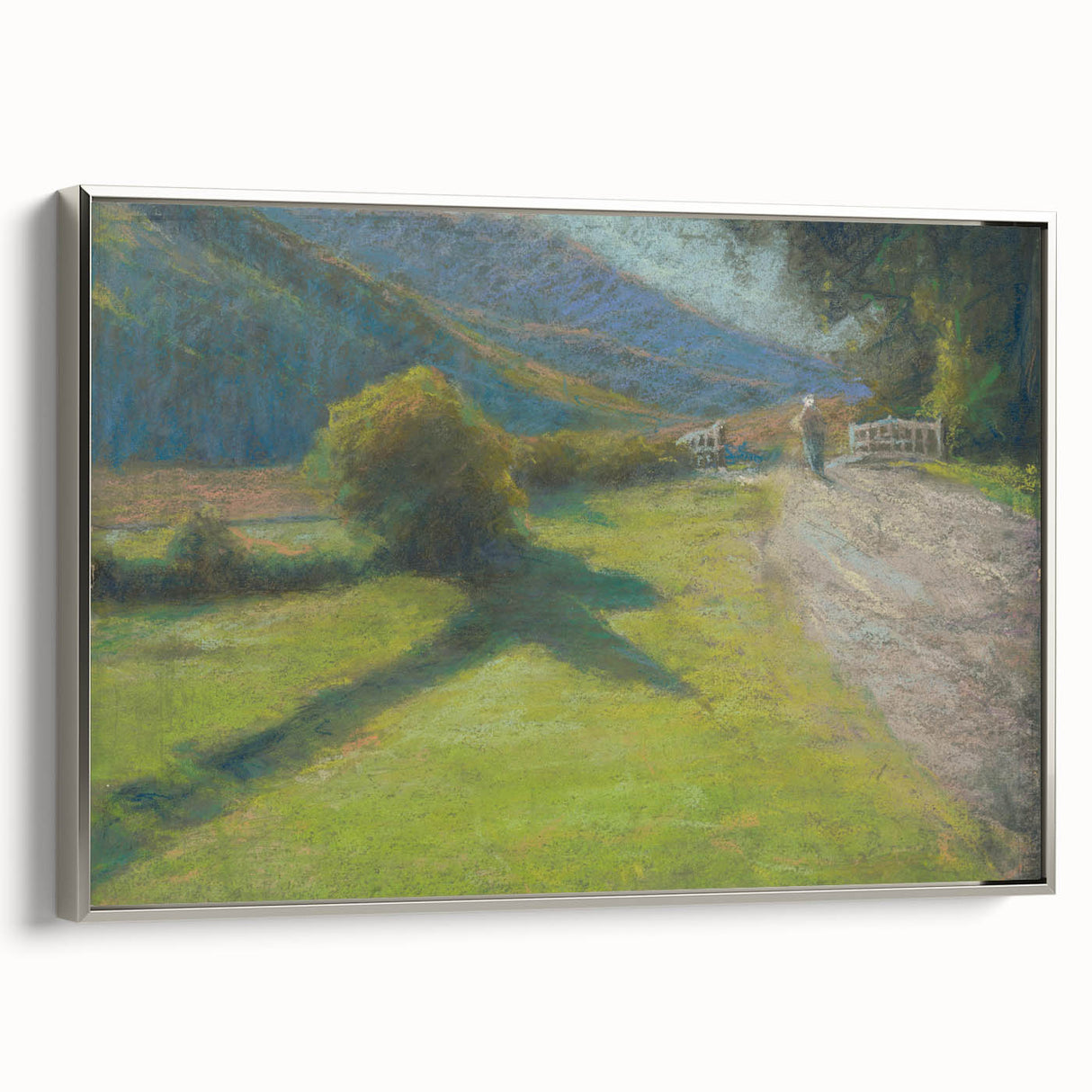 Modern Wall Art: Serene Forest Road Scene with Pastoral Charm