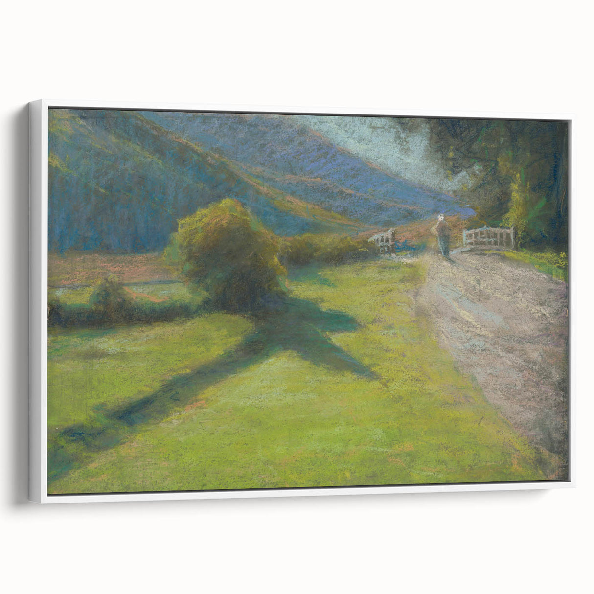 Modern Wall Art: Serene Forest Road Scene with Pastoral Charm