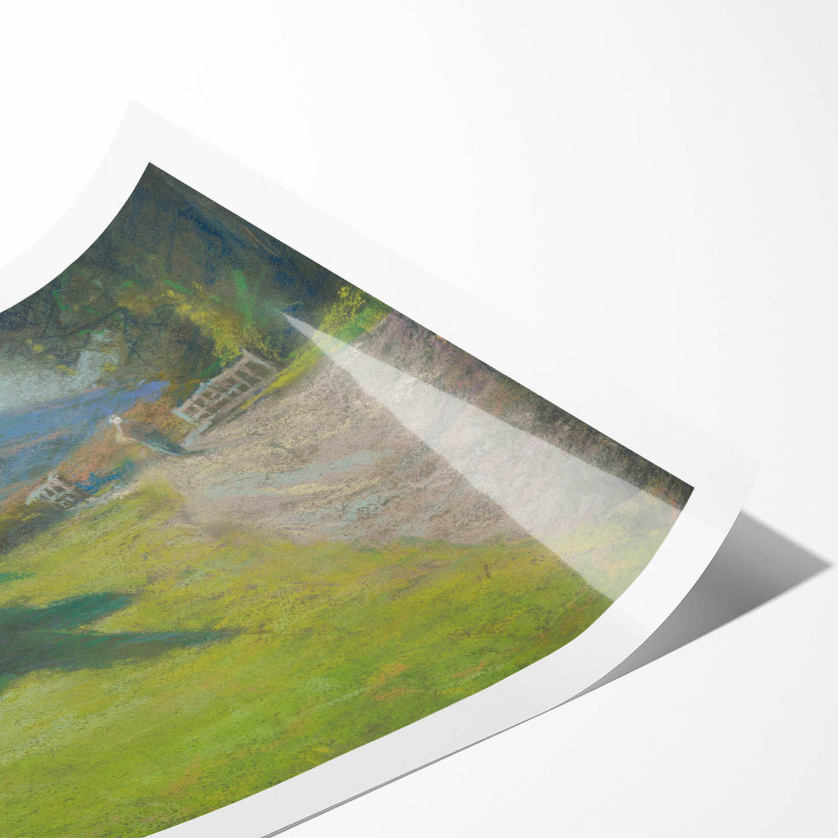 Modern Wall Art: Serene Forest Road Scene with Pastoral Charm