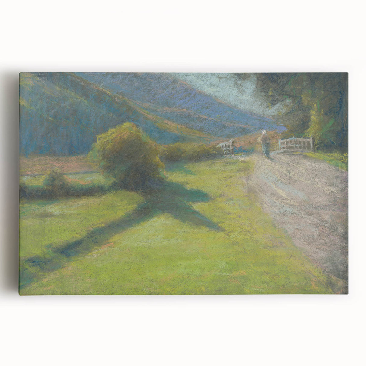 Modern Wall Art: Serene Forest Road Scene with Pastoral Charm