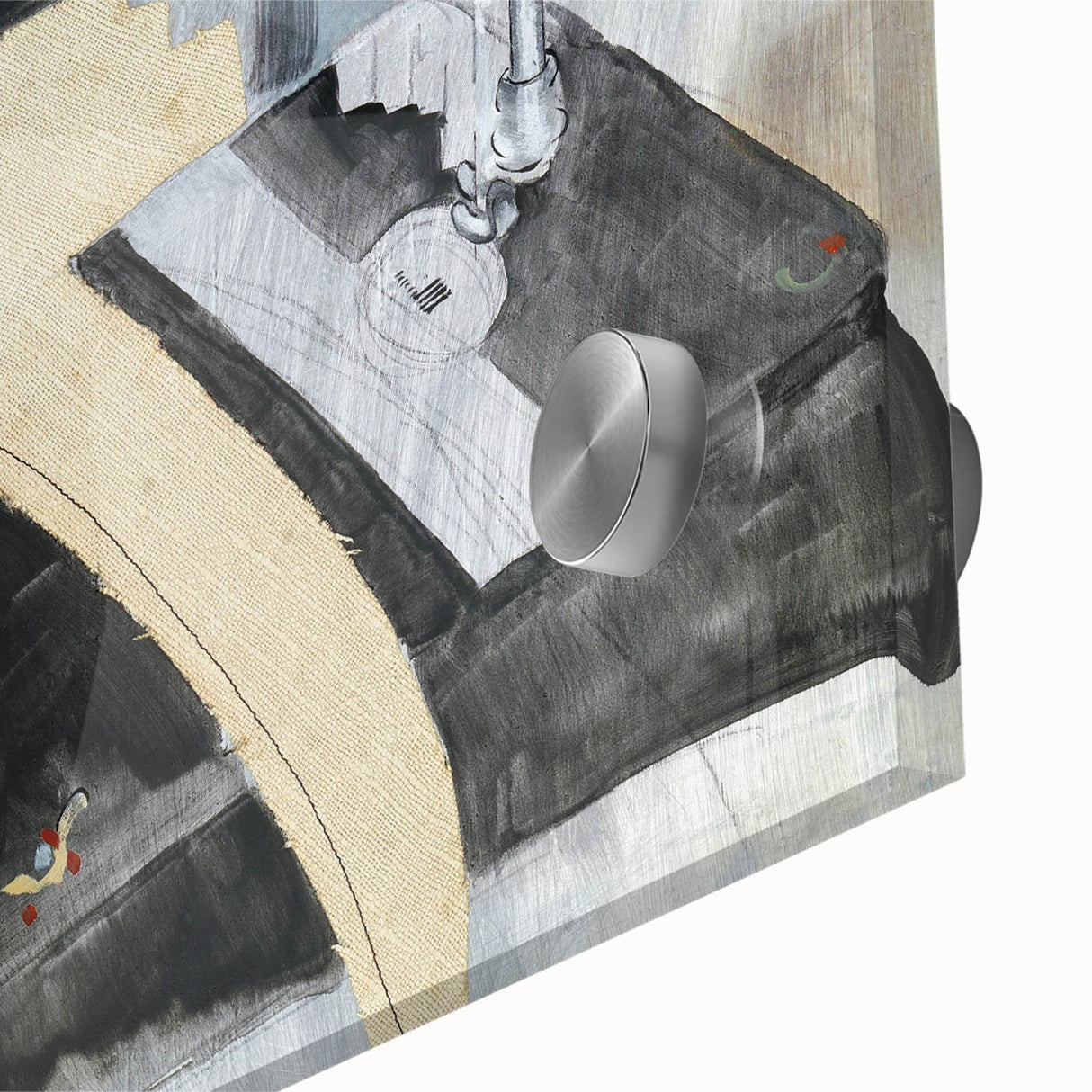 Modern Wall Art: Abstract Hand Sewing Machine with Industrial Flair