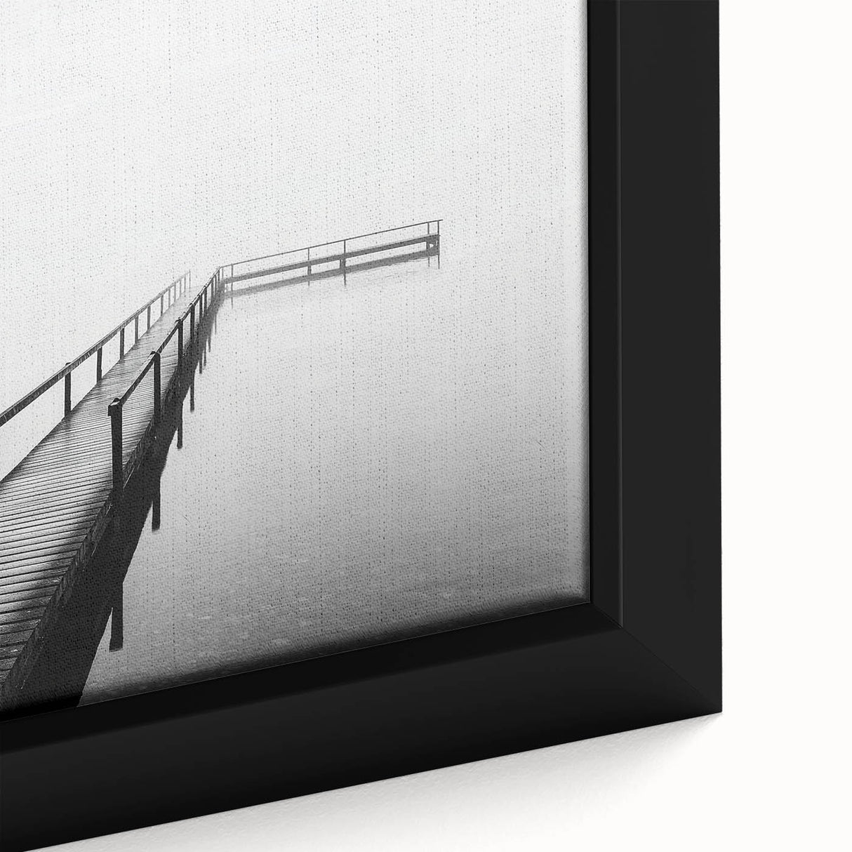 Minimalist Black & White Pier Office Wall Art – Modern Décor