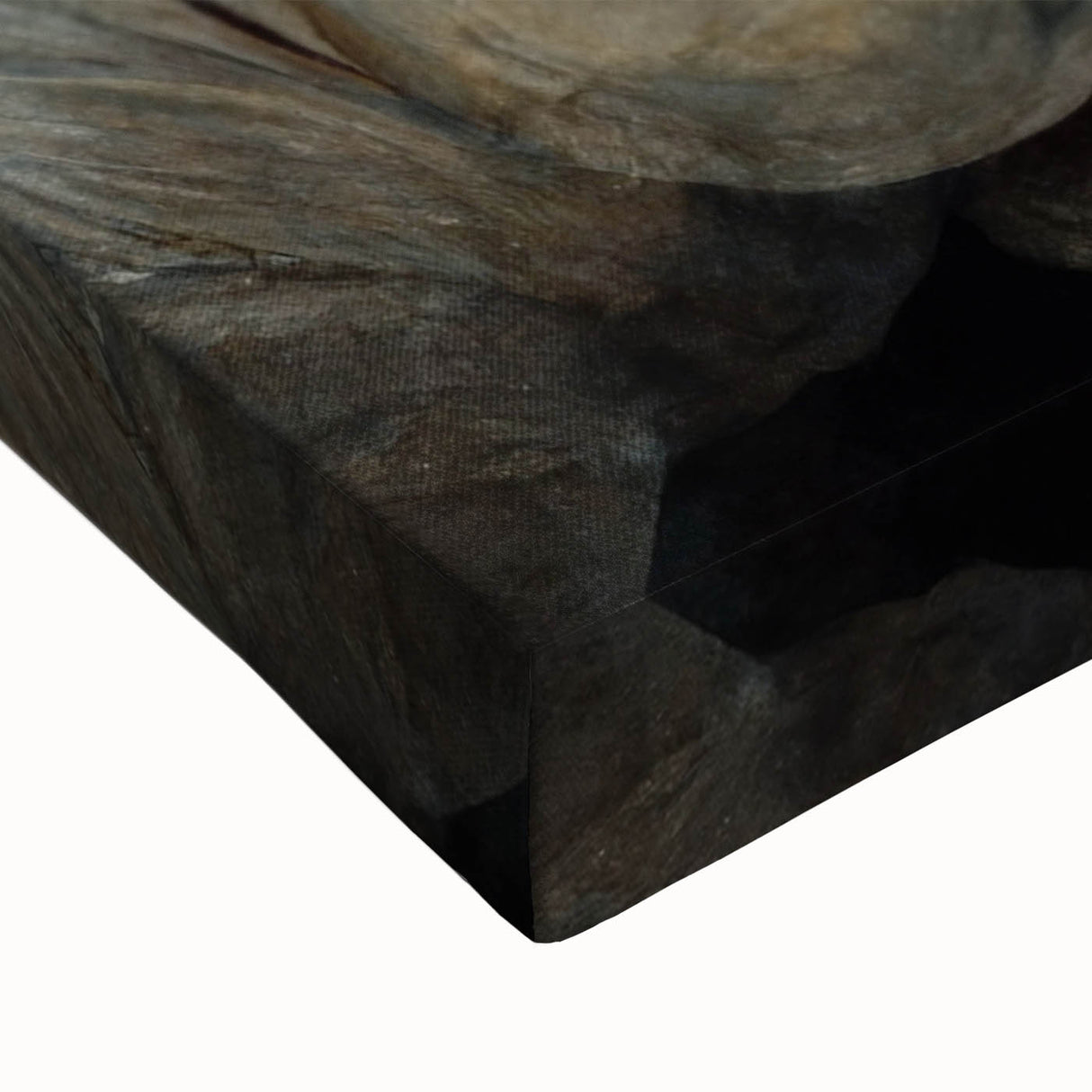 Close-up of a vibrant abstract floral wall art design on stretched canvas, showcasing intricate brush strokes and rich colors, perfect for modern decor.