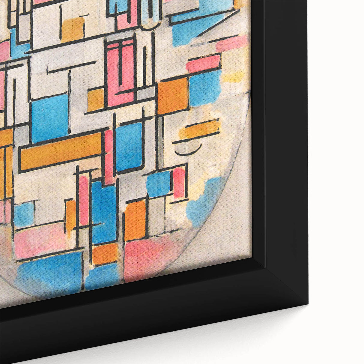 Piet Mondrian’s Oval Composition - Modern Abstract Wall Art Print