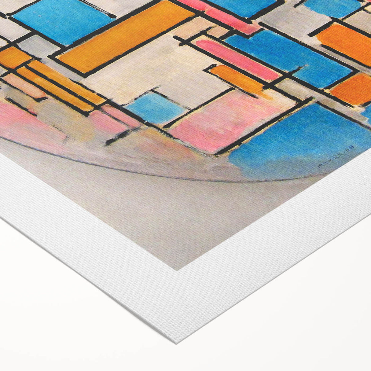 Piet Mondrian’s Oval Composition - Modern Abstract Wall Art Print