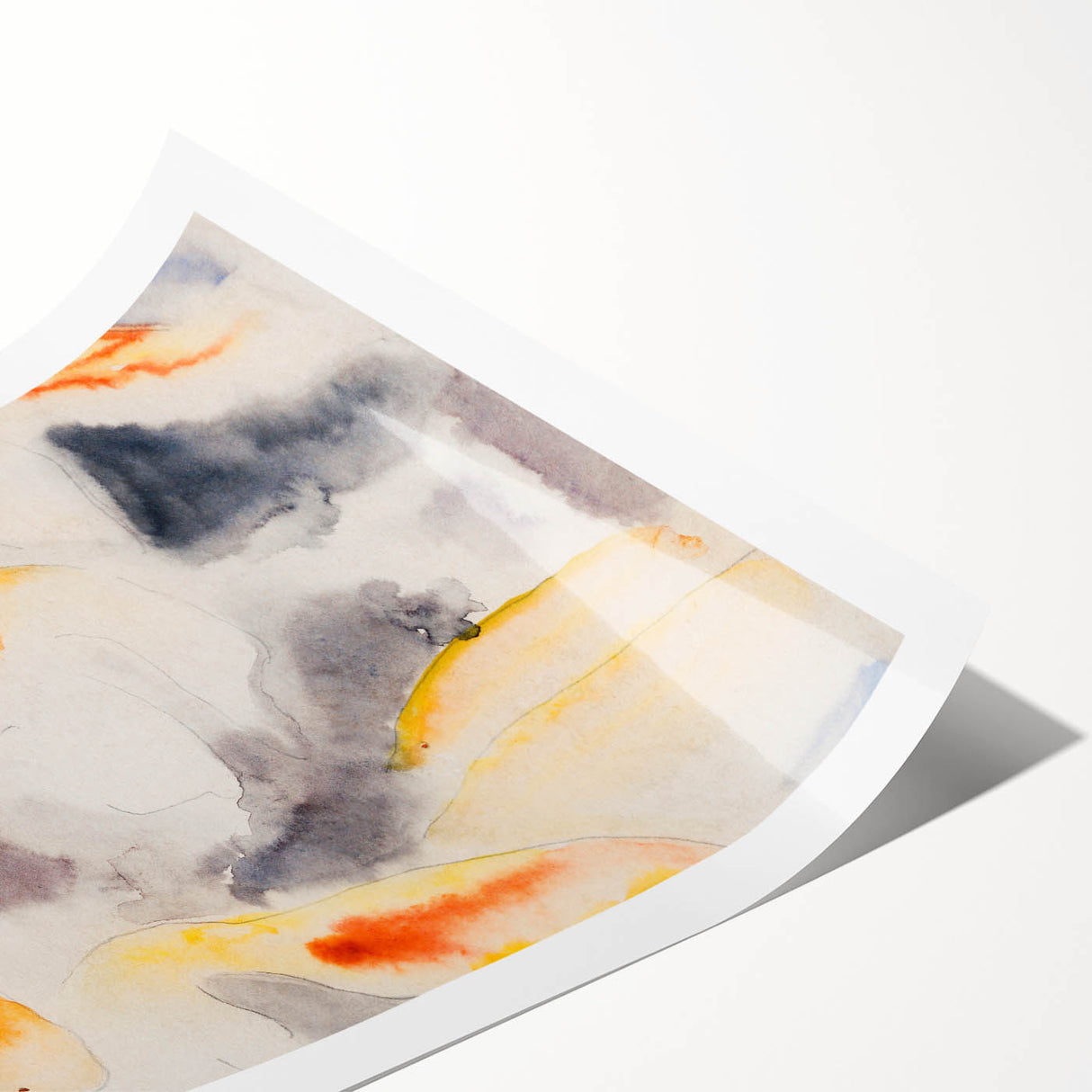 Modern Wall Art: Abstract Fish Watercolor with Soft Pastel Tones