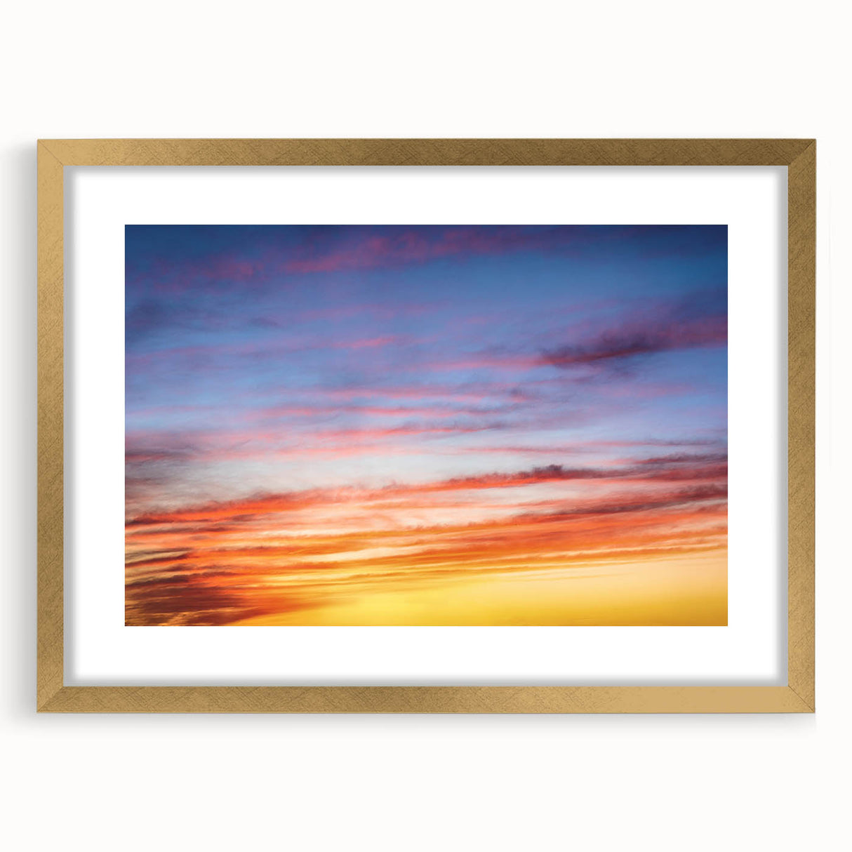 Sunset Sky Abstract Wall Art – Dynamic Colorful Cloud Photography