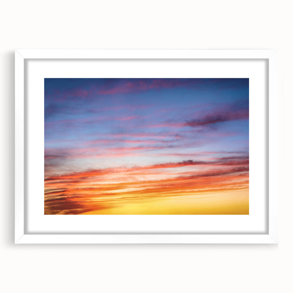 Sunset Sky Abstract Wall Art – Dynamic Colorful Cloud Photography