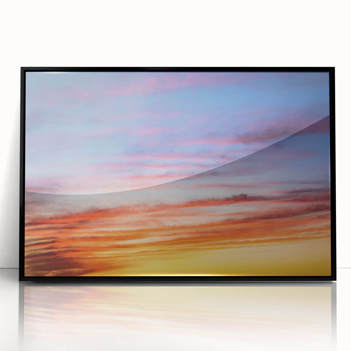 Sunset Sky Abstract Wall Art – Dynamic Colorful Cloud Photography