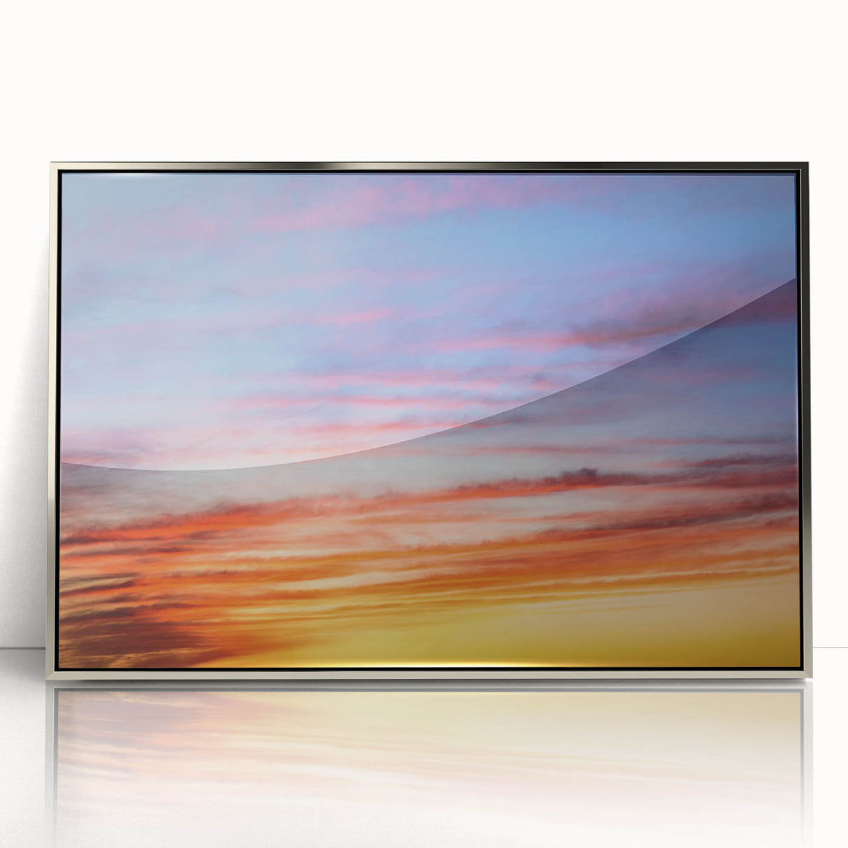 Sunset Sky Abstract Wall Art – Dynamic Colorful Cloud Photography