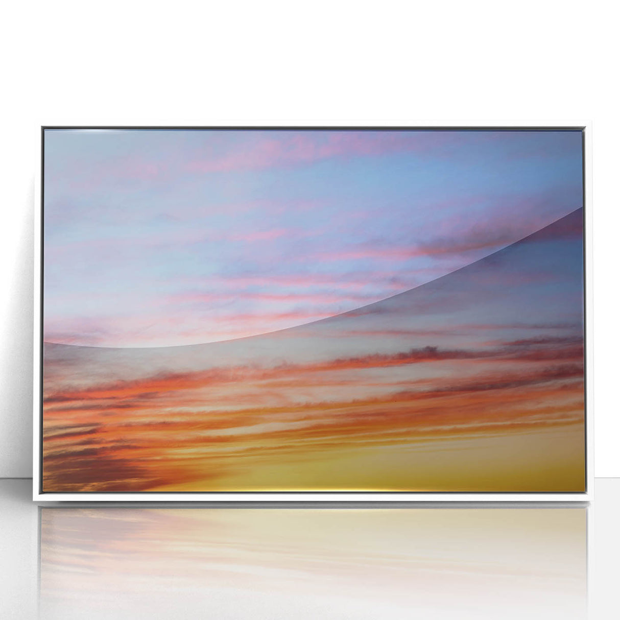 Sunset Sky Abstract Wall Art – Dynamic Colorful Cloud Photography