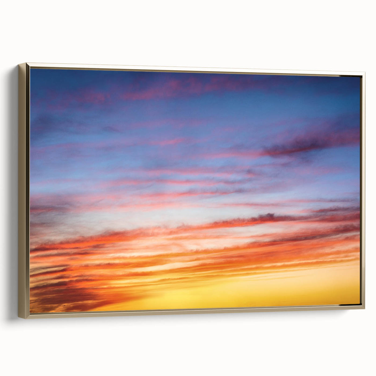 Sunset Sky Abstract Wall Art – Dynamic Colorful Cloud Photography