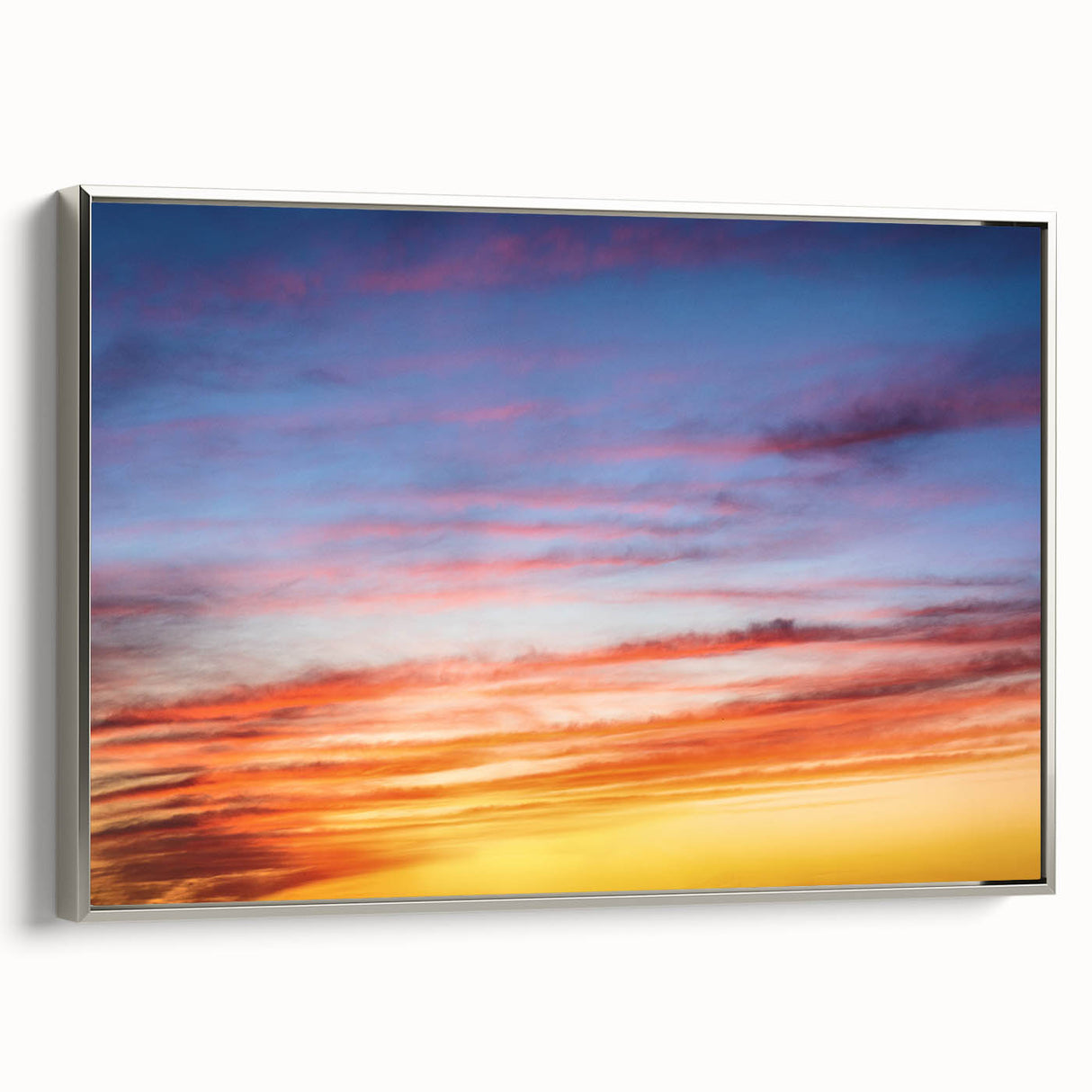 Sunset Sky Abstract Wall Art – Dynamic Colorful Cloud Photography