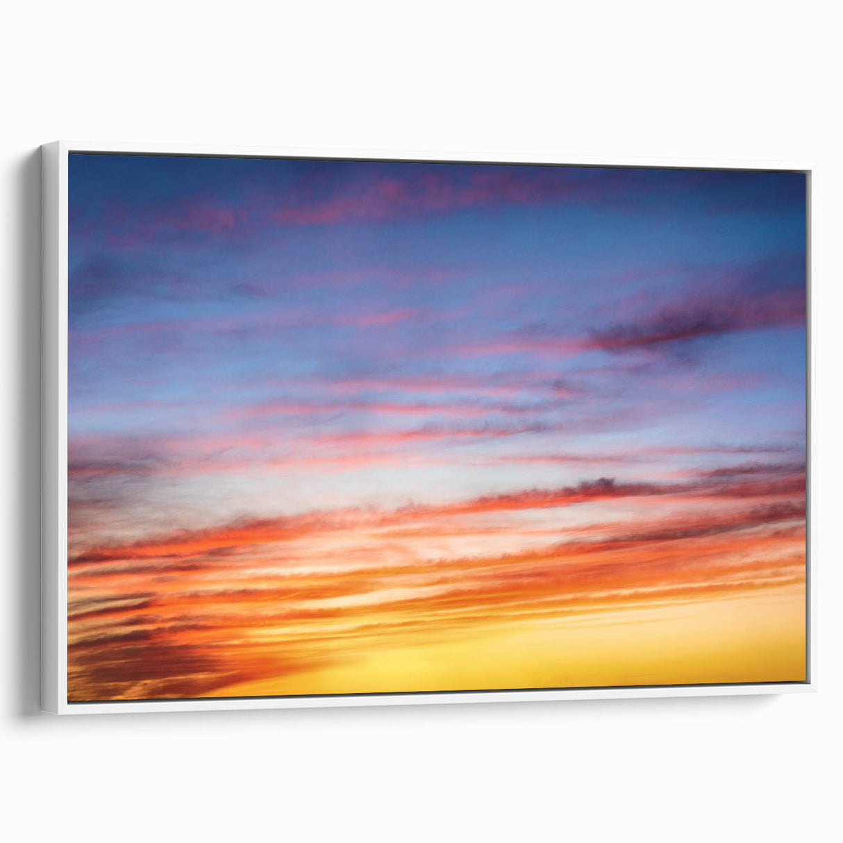 Sunset Sky Abstract Wall Art – Dynamic Colorful Cloud Photography
